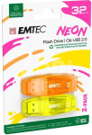 USB2.0 C410 32GB Neon 2 pcs