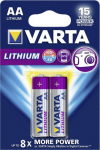 1x2 Varta Lithium Mignon AA LR 6