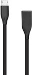 Silikoninis kabelis USB-Micro USB (Black,1m)