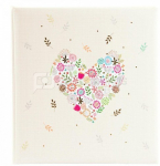 Albumas GOLDBUCH 08 182 Flowers in the Heart 30x31/60psl, balti lapai | kampučiai/lipdukai | knyginio ri&scaron;imo