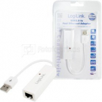 Logilink Fast Ethernet USB 2.0 to RJ45 Adapter: RJ-45, USB