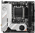 MSI MPG B650I EDGE WIFI Processor family AMD Processor socket AM5 DDR5 DIMM Memory slots 2 Supported hard disk drive interfaces  SATA, M.2 Number of SATA connectors 4 Chipset AMD B650 Mini-ITX