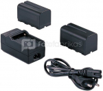 Falcon Eyes 2 x Battery NP-F750 + Battery Charger SP-CHG for LED Lamp
