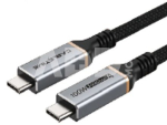 Premium kabelis USB4, USB-C - USB-C, 40Gbps, 100W, 20V/ 5A, 8K/ 60HZ, 1m