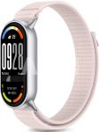 Tech-Protect watch strap Nylon Stripe Xiaomi Smart Band 8/9/10, pink/grey