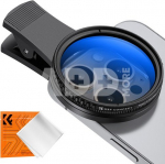 K&F Concept K&F 52MM universal mobile phone holder, equipped with CPL filter, lens coating, +1pc vacuum cleaning