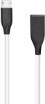 Silikoninis kabelis USB-Micro USB (White, 1m)