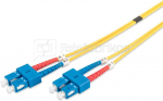Digitus Patch Cord FO, Duplex, SC to SC SM OS2 09/125 &micro;, 1 m Yellow, SC, SC