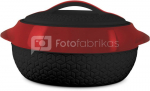 Milton casserole Matrix 3.5L, black/red