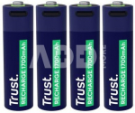 BATTERY RECH. LI-ION AA 1.5V/1700MAH USB-C 4P 25631 TRUST