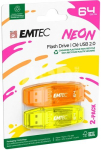 USB2.0 C410 64GB Neon 2 pcs