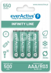 Rechargeable R03 / AAA 550mAh 4 pack