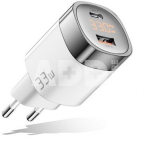 Kroviklis GaN USB Type-C, USB Type-A: 33W, PPS