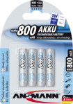 1x4 Ansmann maxE NiMH rech. bat. Micro AAA 800 mAh german