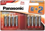 Panasonic Pro Power battery LR6PPG/8BW (6+2)