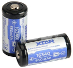 Rechargeable16340 (RCR123) 3.7V 650mAh Li-Ion