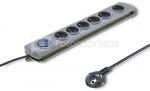 Qoltec Surge protector 6 sockets, 5m