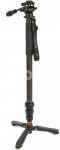 3 Legged Thing Legends Lance 2.0 Monopod Kit w/ DOCZ2 Foot Stabilizer & AH Trinity Darkness/Matte Black