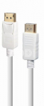 CABLE DISPLAY PORT 1.8M/WHITE CC-DP2-6-W GEMBIRD