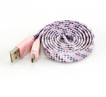 USB->Micro USB 2.0 M/M 1m Colorfull rose blister