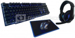 Rebeltec Gaming kit:keyboard+mous +pad+headphone