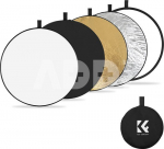 K&F Concept K&F 80cm round reflector Light diffuser 5 in 1 foldable multi-disc with tote bag