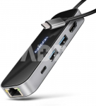 AXAGON HMC-6GLN multiport hub USB-C LAN HDMI PD100W