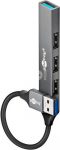 Goobay Slim 4-Port USB Hub, USB-A to USB-A, 5 Gbit/s | 74456