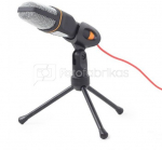 Gembird Desktop microphone with a tripod MIC-D-03 3.5 mm connector, 3.5 mm connector, Black, Built-in microphone