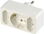 REV transition plug 2-fold + 1 Safety contact white