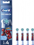 Oral-B Replacement Toothbrush Heads | EB10 4 refill Spiderman | Heads | For kids | Number of brush heads included 4