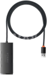Baseus Lite Series Hub 4in1 USB to 4x USB 3.0, 1m (Black)