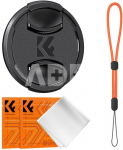 K&F Concept K&F 55MM Lens Caps Kit with K&F LOGO Caps*2+Anti-lost rope*2+vacuum cleaning cloth*2