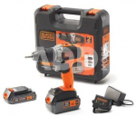 BLACK & DECKER | Cordless Drill/Driver with 2.0 Ah/4.0 Ah Battery | BCD003MEM2K-QW | 18 V | 2.0/4.0 Ah | Lithium