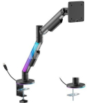 17"-40" monitoriaus spyruoklinis laikiklis, su RGB ap&scaron;vietimu Black