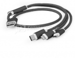 CABLE USB CHARGING 3IN1 1M/BLACK CC-USB2-AM31-1M GEMBIRD