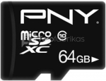 PNY MicroSDHC card 64GB P-SDU64G10PPL-GE