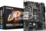 Gigabyte H610M K DDR4 1.0 M/B Processor family Intel, Processor socket LGA1700, DDR4 DIMM, Memory slots 2, Supported hard disk drive interfaces  SATA, M.2, Number of SATA connectors 2, Chipset Intel H610 Express, Micro ATX