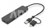 Hub USB-A/C 3.0 0.2m black