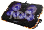 Ne&scaron;iojamojo kompiuterio au&scaron;inimo stovas HISMART, su 6 RGB ventiliatoriais, 5 padėčių