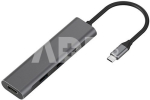 Adapteris USB Type-C - 2 x USB 3.0, Type-C PD, HDMI