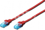 Digitus Patch cord U/UTP kat.5e PVC 0,5m red