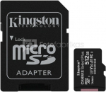 Kingston Canvas Select Plus 512 GB, Micro SD, Flash memory class 10, SD adapter