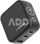 Verbatim Mini GaN Charger 65W mit Display 2xUSB-C +1xA 30238