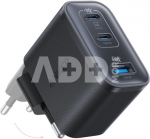 Anker Nano Charger 70W, 3 ports, Black | 2 x 24 pin USB-C, 4 pin USB Type A