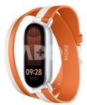 Dual-tone Leather Strap 140-180mm White/Orange