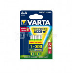 1x2 Varta Rechargeable Accu AA NiMH 2600 mAh Mignon