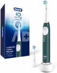 Oral-B Electric Toothbrush with Pressure sensor | iO2 | Rechargeable | For adults | Number of brush heads included 2 | Number of teeth brushing modes 3 | Forest Green