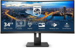 Philips Curved UltraWide 345B1C 34 ", VA, WQHD, 3440 x 1440, 21:9, 5 ms, 300 cd/m&sup2;, Black, 2 x HDMI 2.0, 1 x DP, 1 x USB-B, 4 x USB 3.2