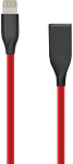 Silikoninis kabelis USB-Lightning (Red, 2m)